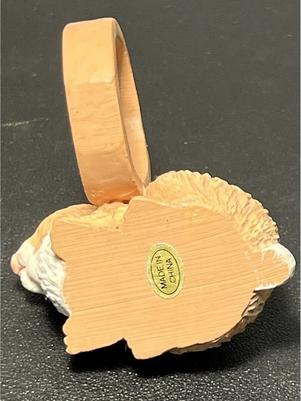 Vintage 1990s Set Of 10 Bunny Rabbit Figural Resin Napkin Rings, 2.5x2”